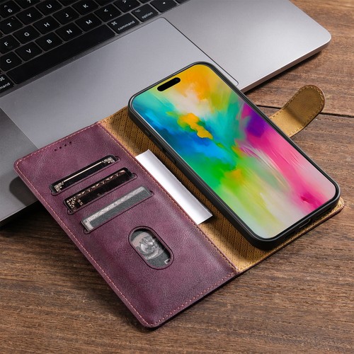 For iPhone 16 15 14 13 12 Pro Max Magnetic Leather Wallet Card Flip Case Cover - Picture 29 of 64