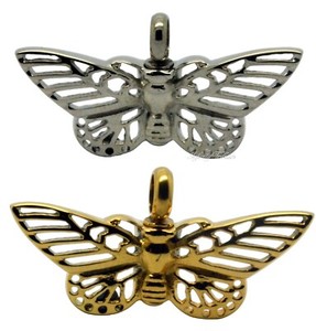 Authentic Butterfly Cremation Ashes Urn Pendant Keepsake Memorial Necklace Engraved