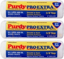 Purdy 9" White Dove Paint Roller Sleeve 3/8" Nap Pro Extra  1.75" Core x 3