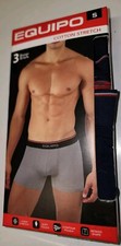 Equipo Men's 3-Pack Cotton Stretch Boxer Briefs RED/BL/GRY Small 28-30 MSRP 24