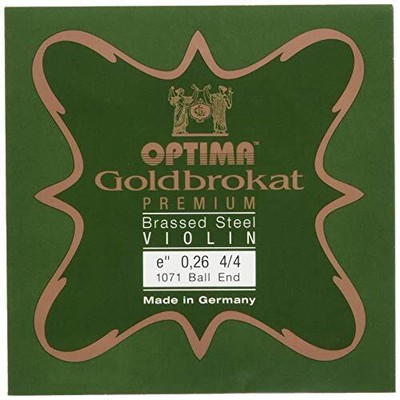 Optima Gold Brocut Premium Brass Violin String E String 0.26 Ball End 631675