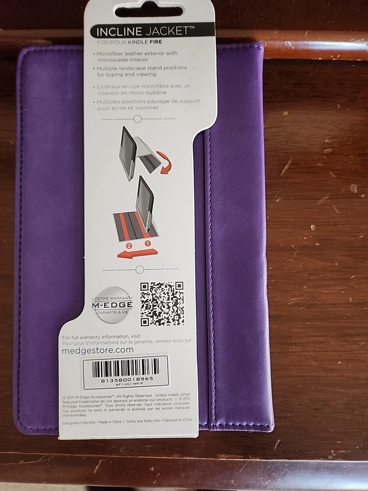 M-Edge - Kindle Fire - Purple Trip Jacket Carrying Case For Tablet NEW - READ - Image 2 of 2