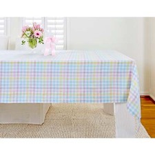 Linen Tablecloth for Dining and Entertaining - Gingham Checkered Weave