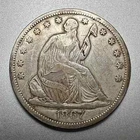 1867-S Seated Liberty Half Dollar VF Details Light Graffiti #6DUX