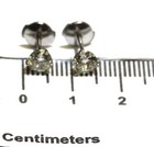 GIA Certified 14k white gold .86ct round faint brown diamond martini earrrings — photo 5