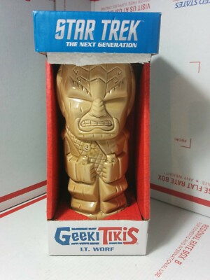 Star Trek TNG Lieutenant Worf 14 oz. Geeki Tikis Ceramic Mug Statue NEW in BOX