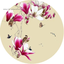 Chinese 100% real natural silk thread,su hand embroidery kits:birds magnolia but