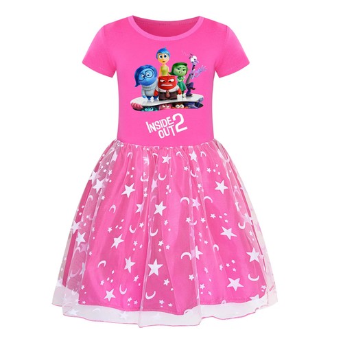Inside Out Dress Kids JOY SADNESS Clothes Baby Girls Short Dresses Toddler Girl - Picture 4 of 36