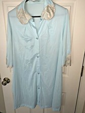 Vintage VANITY FAIR Baby Powder Blue Boudoir Evening LADY Robe Size 34 tb11j3