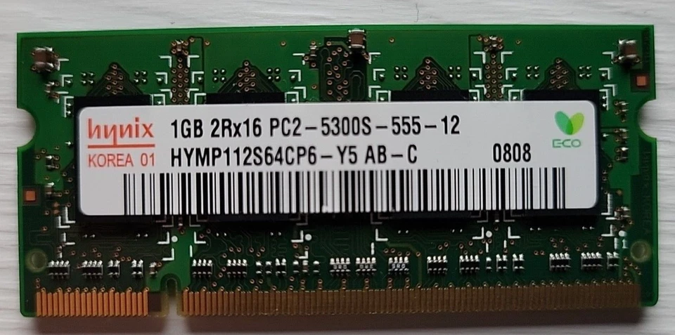 1GB HYNIX SO-DIMM DDR2 Speichermodul HYMP112S64CP6-Y5 PC2-5300