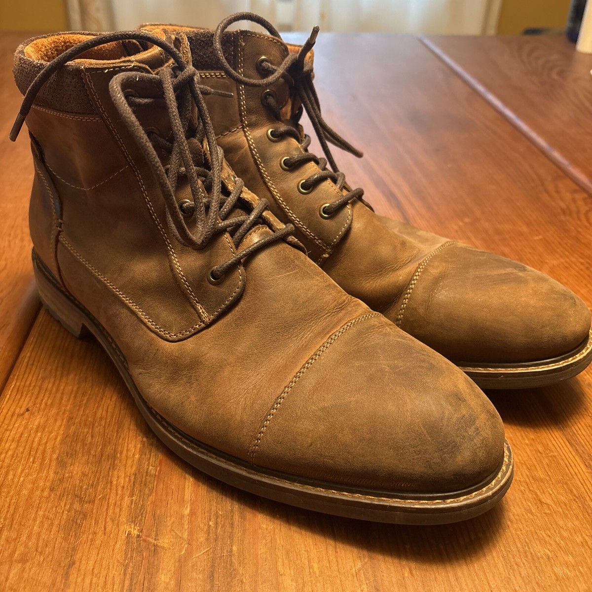 Florsheim Boots Mens 11.5 W Chalet Cap Toe Ankle Combat 