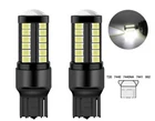 T20 LED Bulbs W21W Black 6000K Daylight Brakes Reverse Headlights 7440