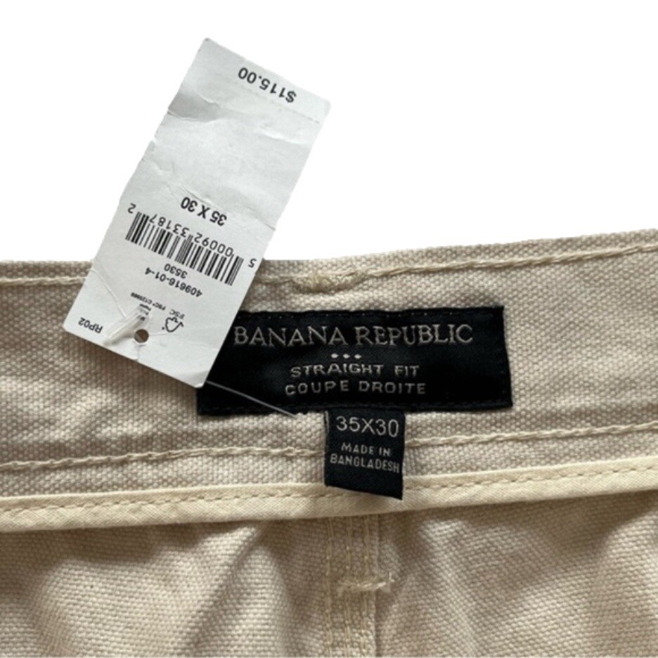 NEW Banana Republic Carpenter Pants Mens Size 35 x 30 Straight Fit