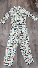 Old Navy Mens Matching Flannel Christmas Pajama Set - Size Large