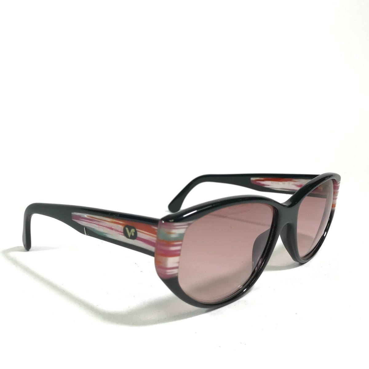 Vintage Vogue Sunglasses KEYKO W 160 Black Geometric Frames with Purple Lenses Vintage Vogue Sunglasses KEYKO W 156 Black Pink Geometric  main image 3