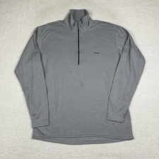 Vintage Patagonia Capilene Shirt Men Large Gray Baselayer 1/4 Zip Performance