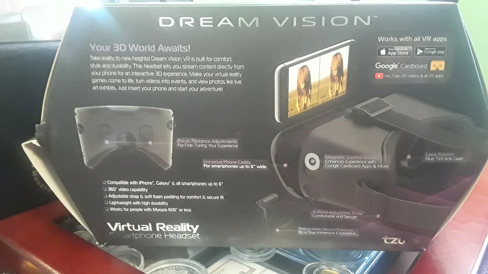 TZUMI Dream Vision Virtual Reality Universal Design Smartphone Headset & Earbuds - Image 2 of 4