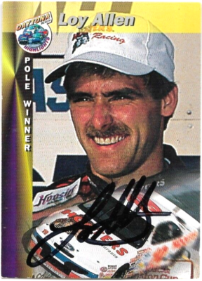 LOY ALLEN signed 1994 PRO SET POWER #DB1 trading card NASCAR