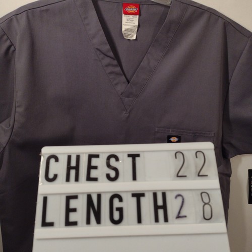 Dickies - EDS - Grey Scrub Top - Unisex Size Small - New With Tags - Picture 9 of 9