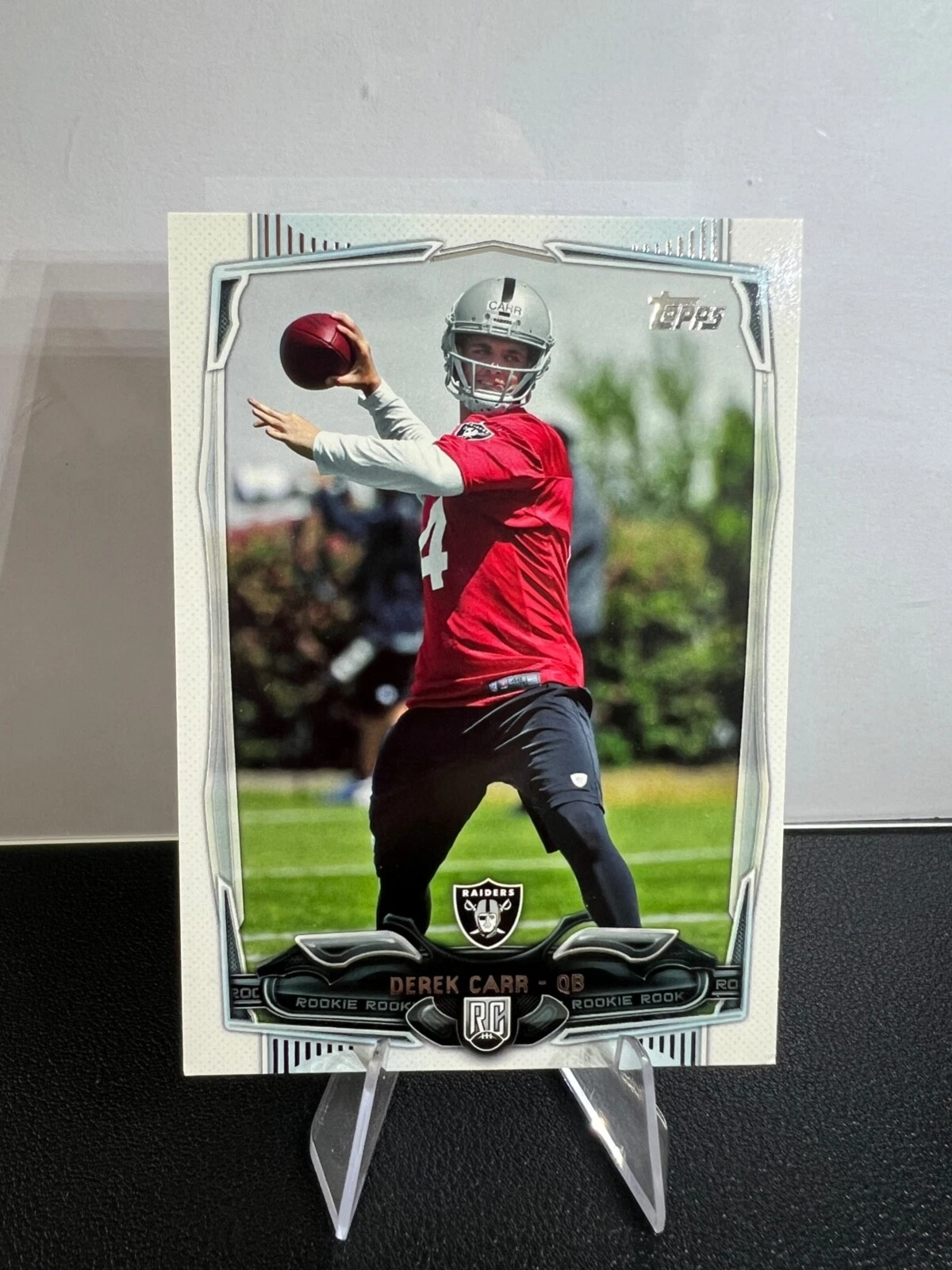 Derek Carr trading card