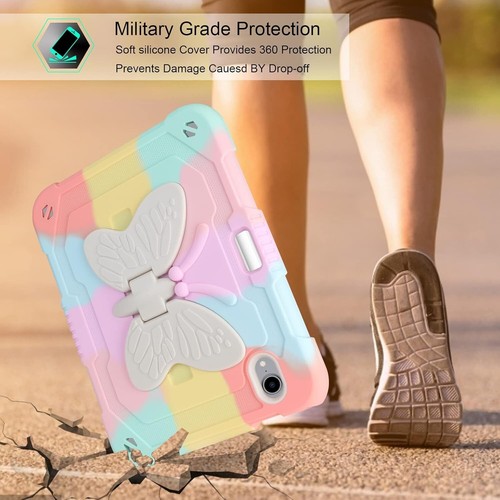 For iPad Mini 6th 7th Generation 8.3" Kids Butterfly Stand Shockproof Case Cover - Picture 14 of 27