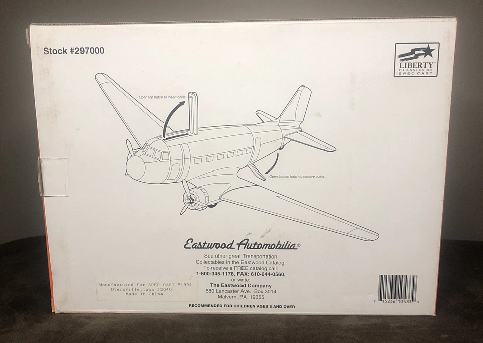 EASTWOOD AUTOMOBILIA Marina de los Estados Unidos R4D BANCO DE AVIONES Metal Fundido a Presión Foto 2 de 4