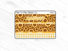 1008-1C~~August 8.5X11 Monthly View Planner Stickers.