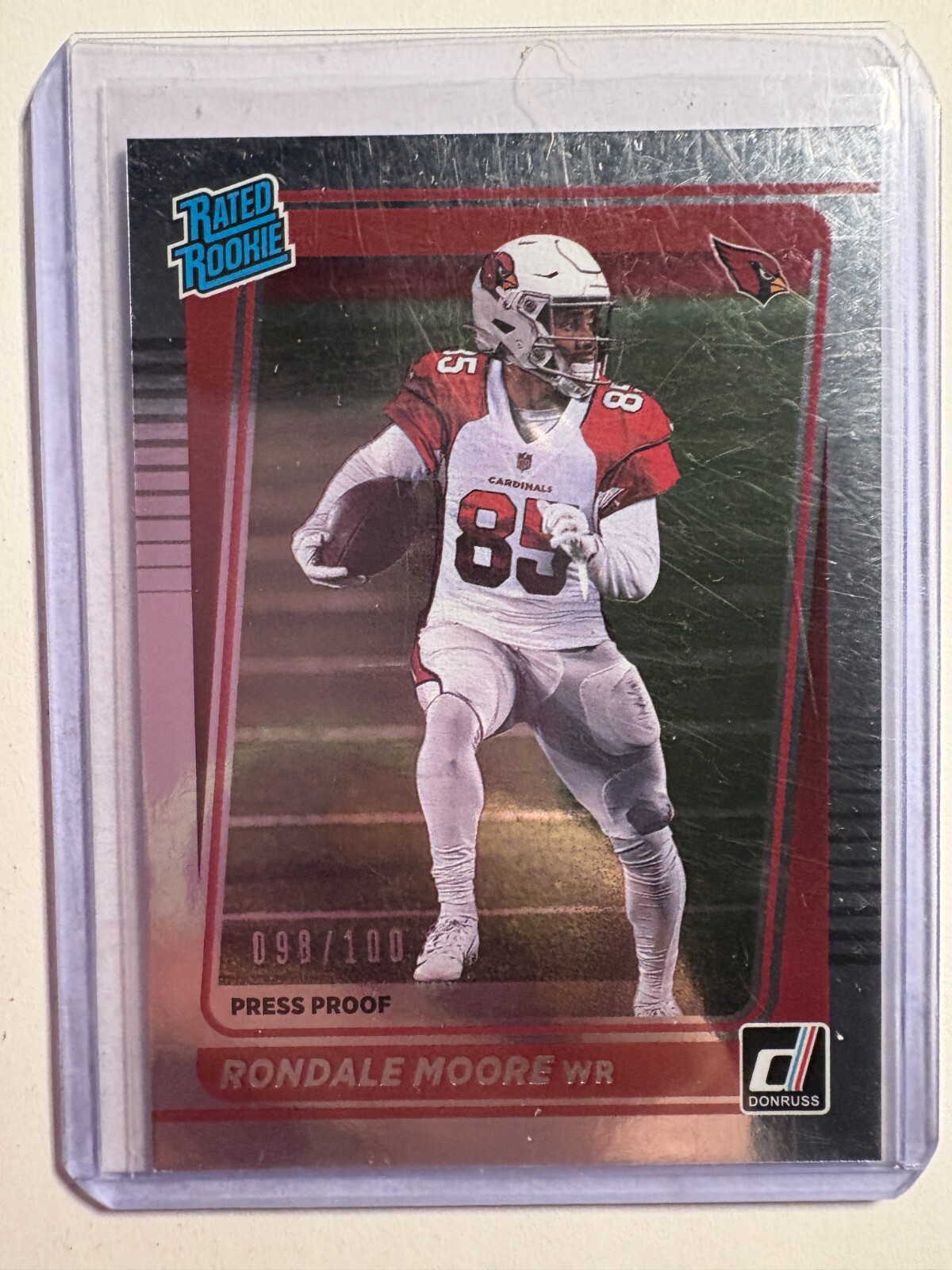 K322,483 - 2021 Donruss Press Proof Silver #270 Rondale Moore RR #/100