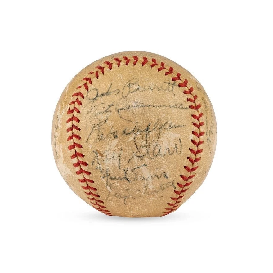 Béisbol automático firmado por el equipo de los Piratas de Pittsburgh 1944 con certificado de autenticidad de Lloyd Waner JSA Foto 4 de 4