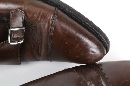 SUITSUPPLY Men Formal Shoes EU42 Brown Pure Calf Leather Monk Strap Classic - Picture 17 of 17