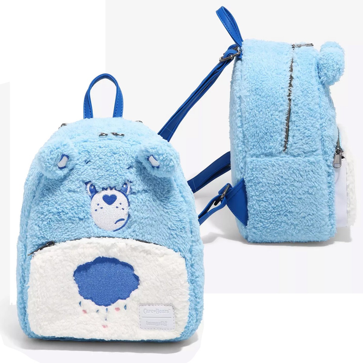 Loungefly Care Bears GRUMPY BEAR PLUSH Mini Backpack New