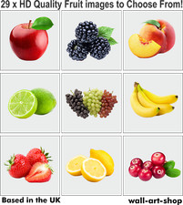 FULL COLOUR FRUIT TILE STICKERS - Waterproof for glass/ceramics/walls/metal
