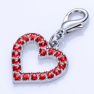 red heart dog tag