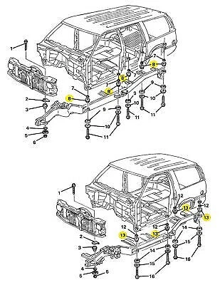 Оригинальная верхняя подушка для крепления кузова грузовика GMC CHEVY 93-99 GM 15667493 - Изображение 2 из 4