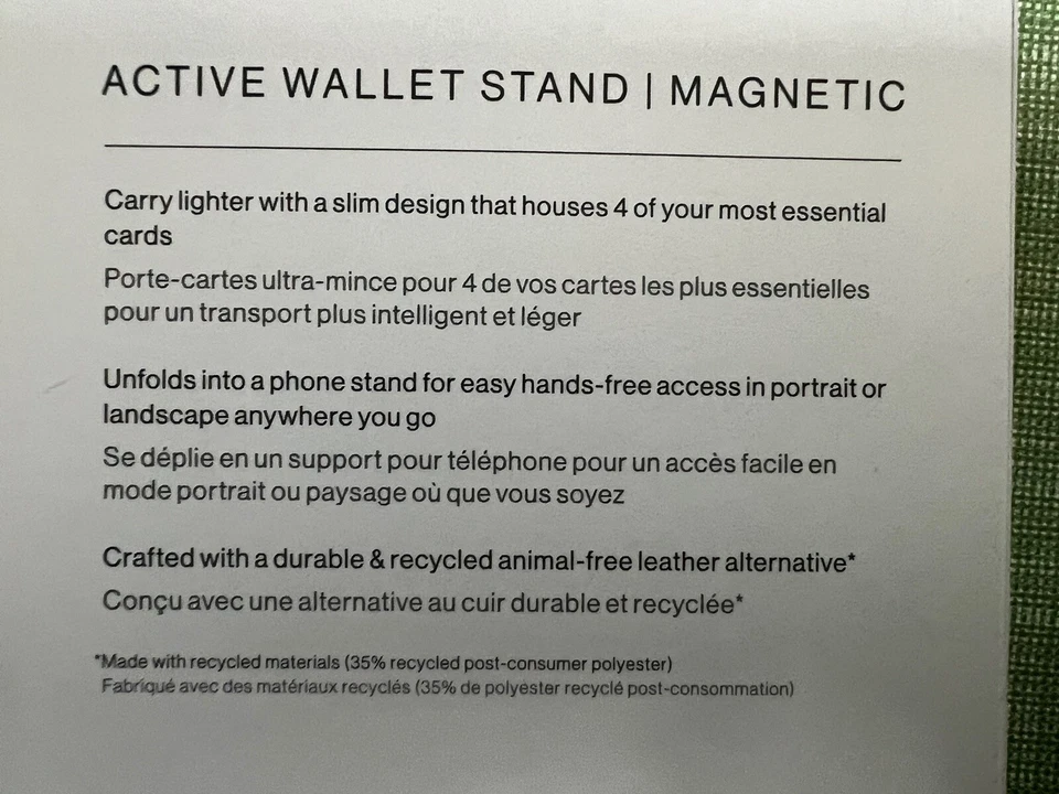 $39.99 Cartera Native Union SOPORTE Magnético NEGRO PARA IPHONE NUEVO SELLADO ENVÍO GRATUITO Foto 4 de 4