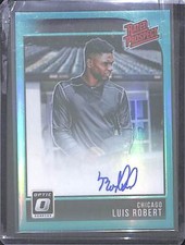 2018 Panini Optic Rated Prospect Aqua Prizm Autograph RPS-LR Luis Robert 