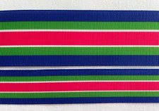Stripe Grosgrain ribbon bright blue green pink 7/8" 1.5" striped preppy