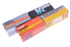   ILFORD FP4, AGFA COLOR, KODAK VERICHROME EXP. 85-88 120 ROLL FILM