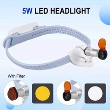 Dental Cordless 5W LED Lightweight Silicone Headlamp Wireless Light Filter Blue