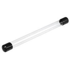 Clear Plastic Rigid Round Storage Tube with Caps, 20mm ID x 9" 0.5mm Wall 