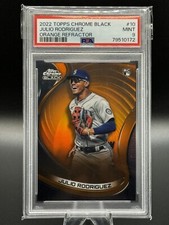 2022 Topps Chrome Black Orange Refractor #10 Julio Rodriguez RC /25 PSA 9