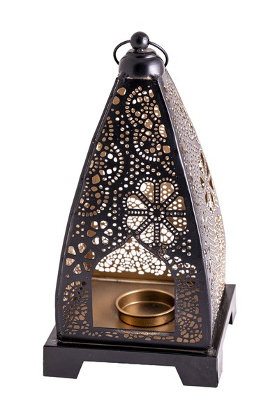 Orientalisches Licht Medina Eisen Antik H: 23 Cm B: 11,5 Cm Windlicht Laterne-image