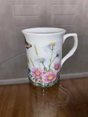 Stechcol Gracie Bone China coffee mug tea Cup Floral Design Beautiful 