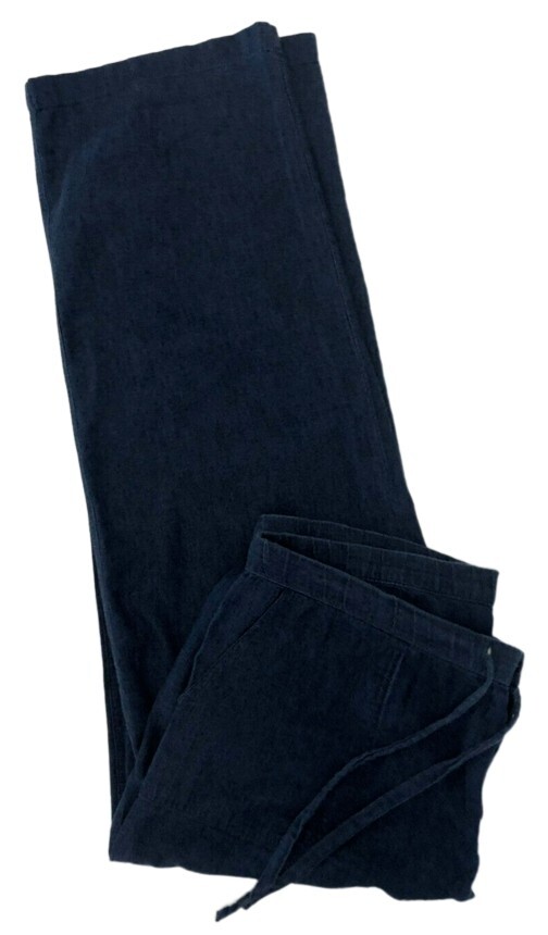 vtg 90s Liz Claiborne Wide Leg Casual Pants Sz L Blue Beachy