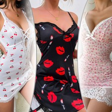 Women's Sexy Lingerie Lace Babydoll Mini Teddy Bodycon Dress Nightgown Underwear