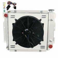 4row Radiatorshroud Fan For 1987-06 05 Jeep Wrangler Tj Yj Chevy V8 Swap New