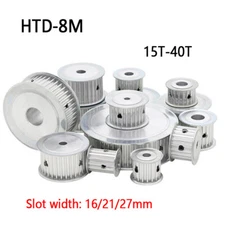HTD-8M 15T-40T Timing Belt Pulley AF-Type Bore 8mm-25mm For 15/20/25mm Wide Belt