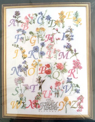 Janlynn Counted Cross Stitch Kit Wild Flower Alphabet Sampler #125-48