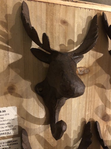 Juego de 4 ganchos de alta resistencia Moose rústicos bronce marrón para toalla de alce cabaña - Imagen 2 de 7
