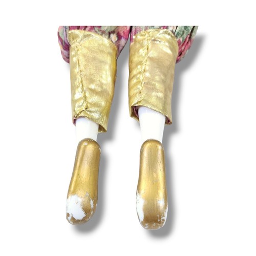 Muñeca bufón payaso mujer porcelana Art Deco pintada a mano de colección 18" de alto - Imagen 11 de 16